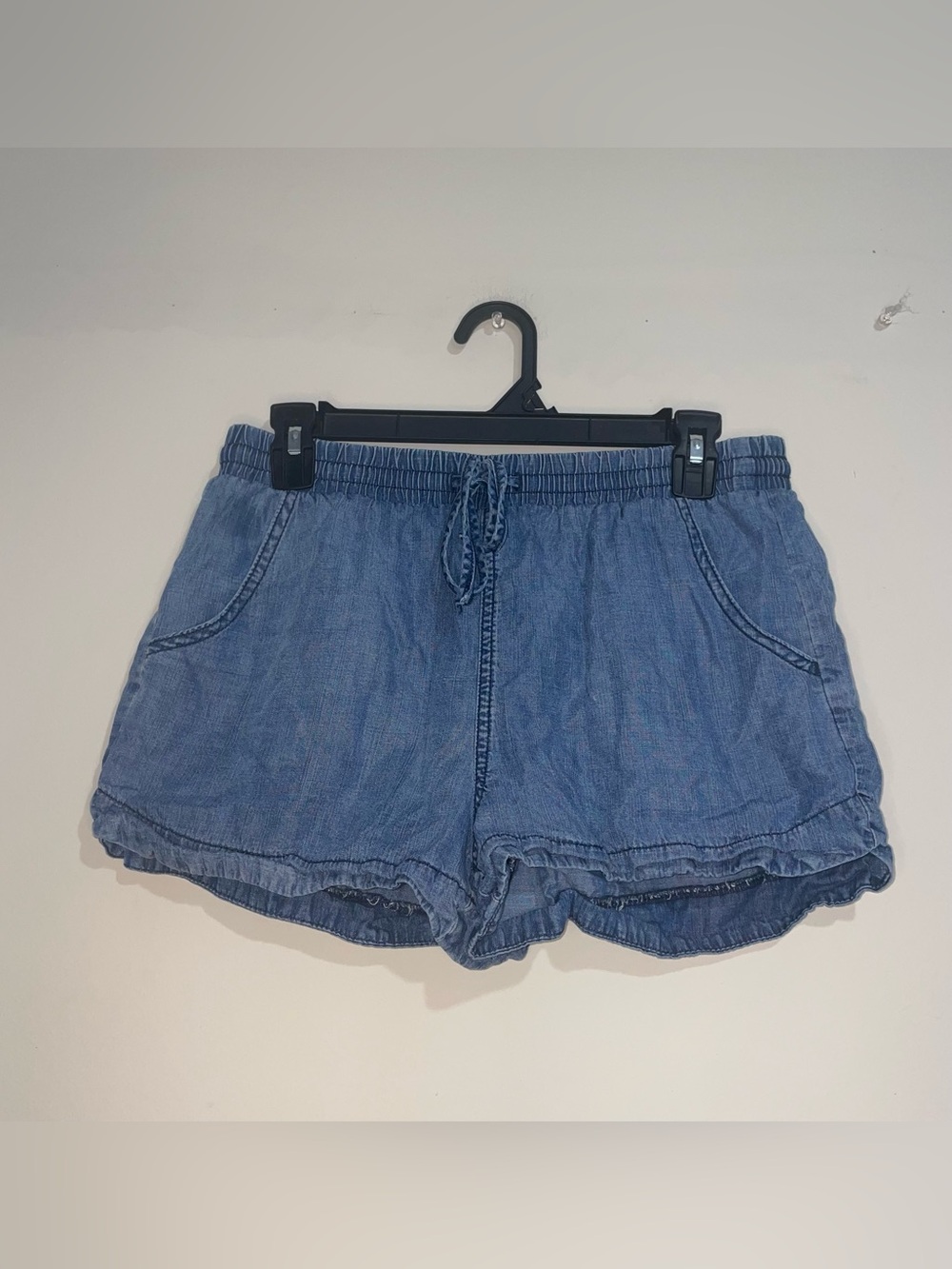 Universal Thread Elastic Waist Faux Denim Drawstring Flowy Lyocell S Shorts